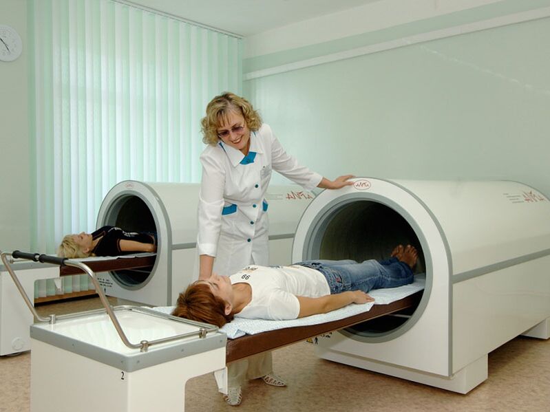 Osteokondroz teşhisi için manyetik rezonans görüntüleme yapılır. 
